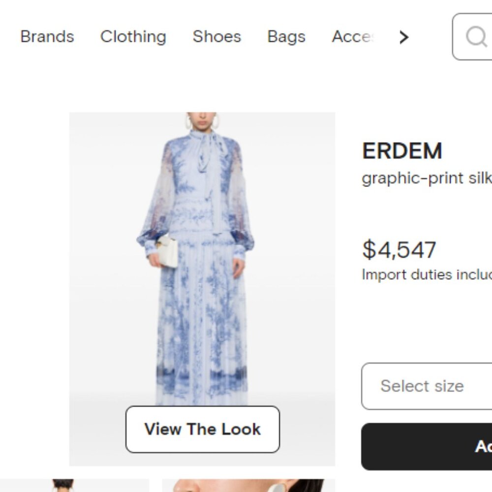 Erdem graphic print silk dress